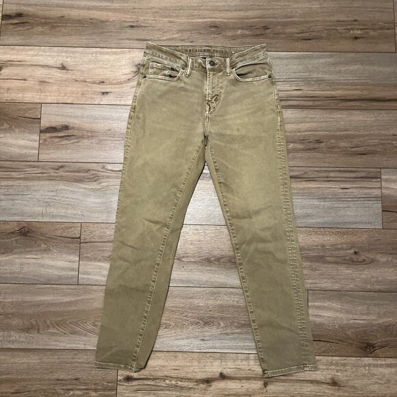 Men's American Eagle AE Athletic Fit Denim Jeans SZ 28x32 Tan Stretch Modern - Picture 1 of 12